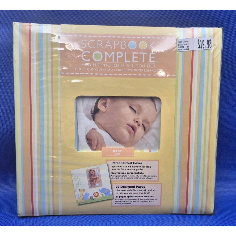 Gibson Jungle Animals Baby Scrapbook Complete Just Add Photos NEW